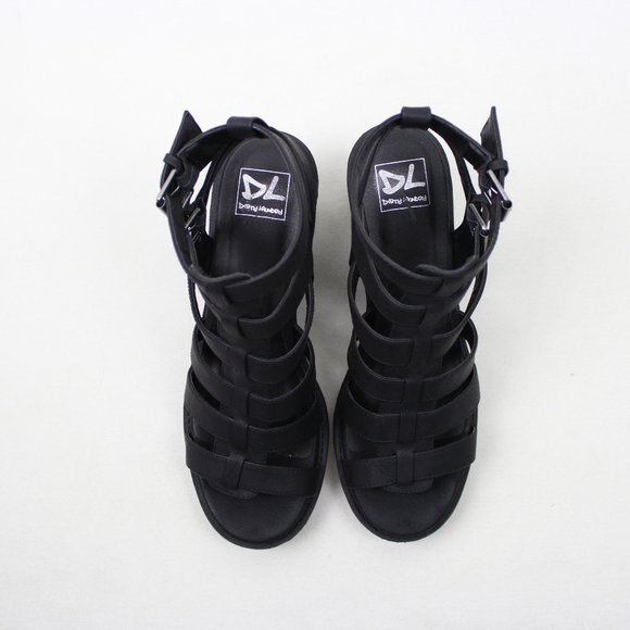 Dirty Laundry Fun Stuff Black Cage Chunky Heel Sandals - Picture 10 of 16
